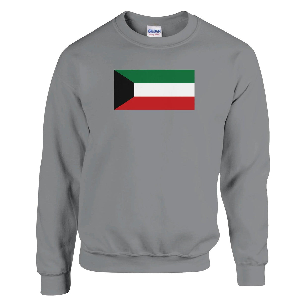 Sweat-shirt drapeau koweït coton mélangé brodé doux