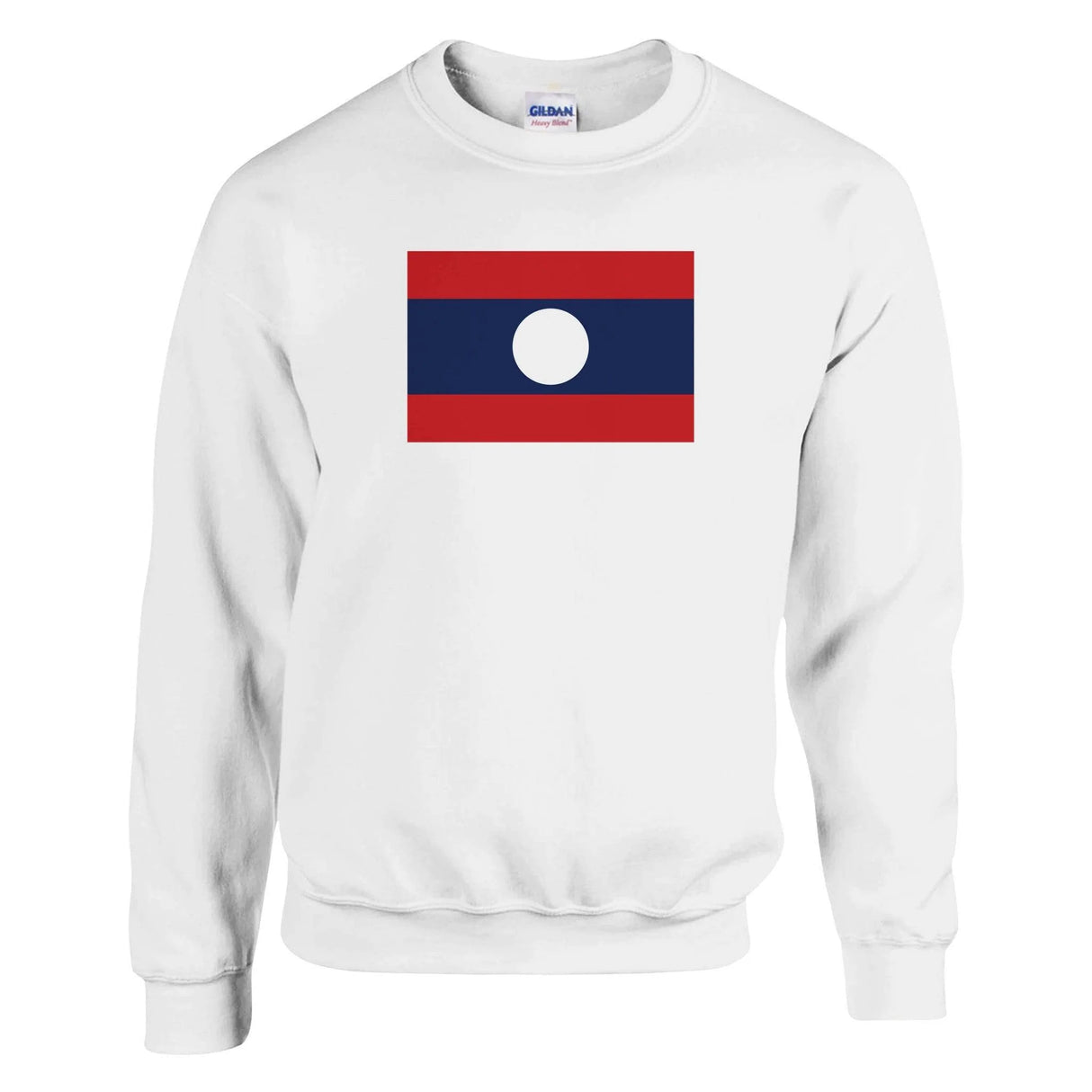 Sweat-shirt drapeau laos coton mélangé brodé confortable