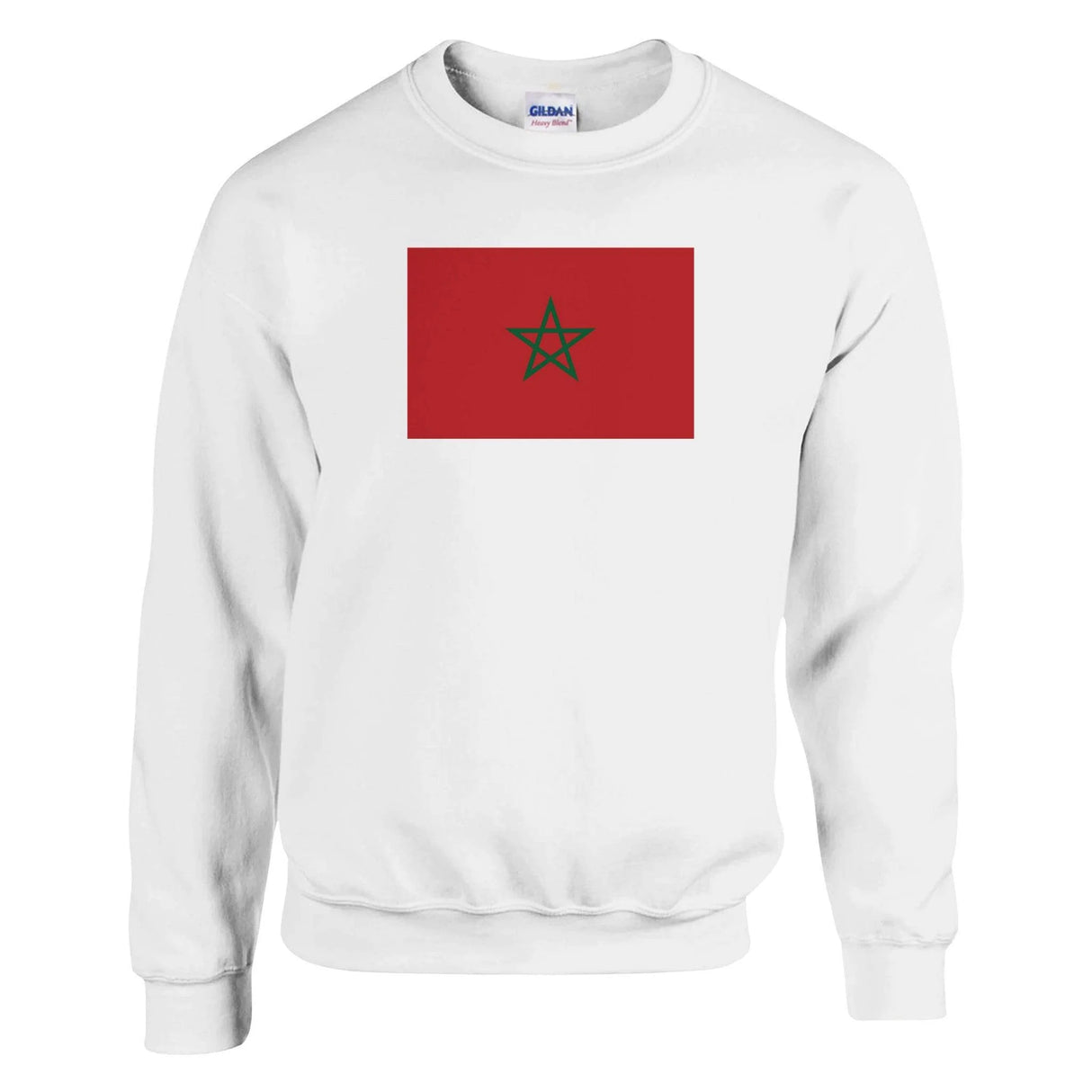 Sweat-shirt drapeau maroc coton mélangé brodé confortable