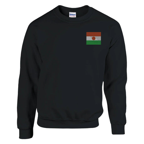 Sweat-shirt drapeau niger broderie couleur coton mélangé