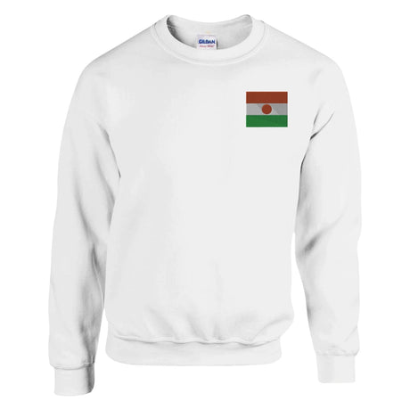 Sweat-shirt drapeau niger broderie couleur coton mélangé