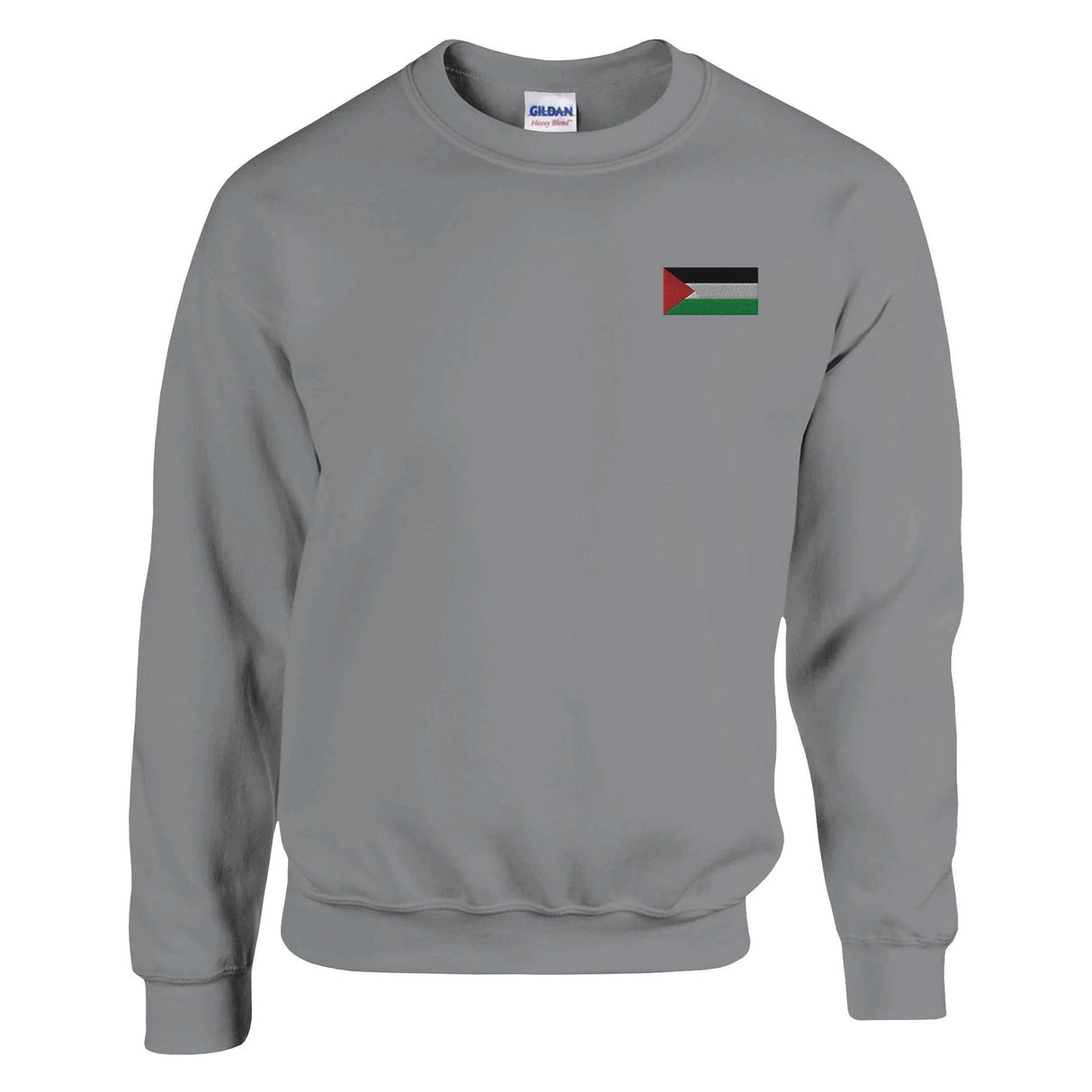 Sweat-shirt drapeau palestine broderie couleur coton mélangé