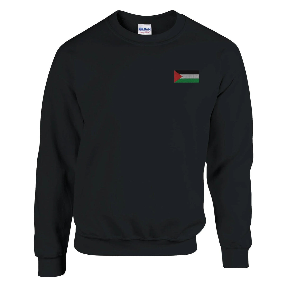 Sweat-shirt drapeau palestine broderie couleur coton mélangé