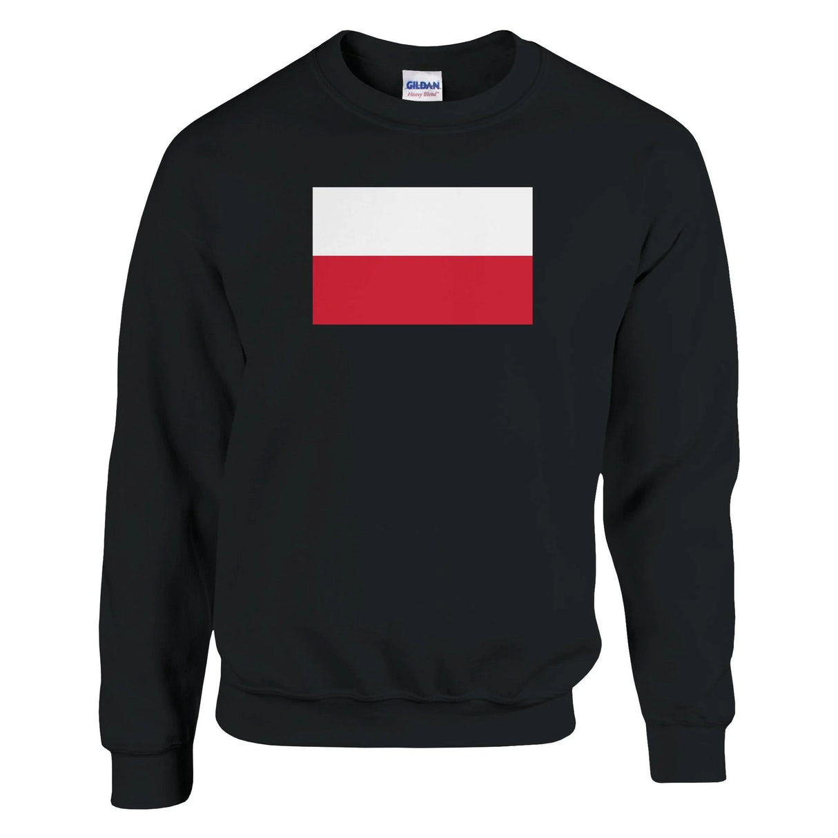 Sweat-shirt drapeau pologne coton mélangé brodé doux