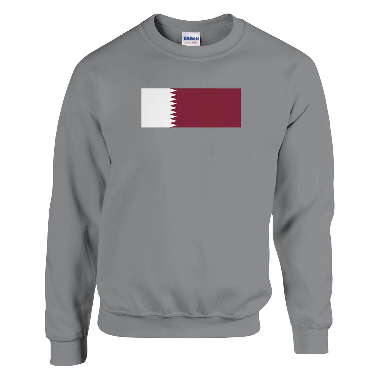 Sweat-shirt drapeau qatar coton mélangé doux imprimé