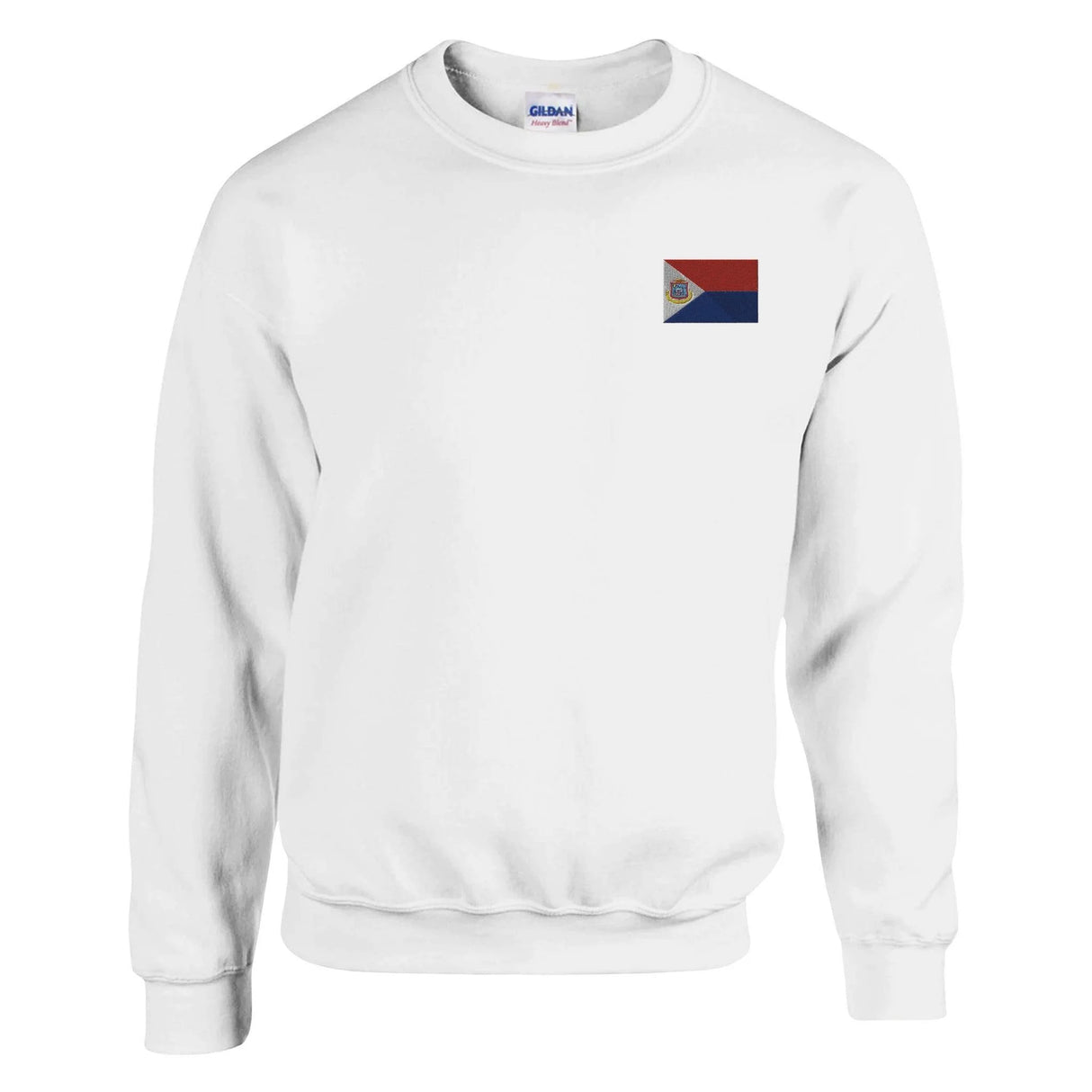 Sweat-shirt drapeau saint-martin broderie coton mélangé