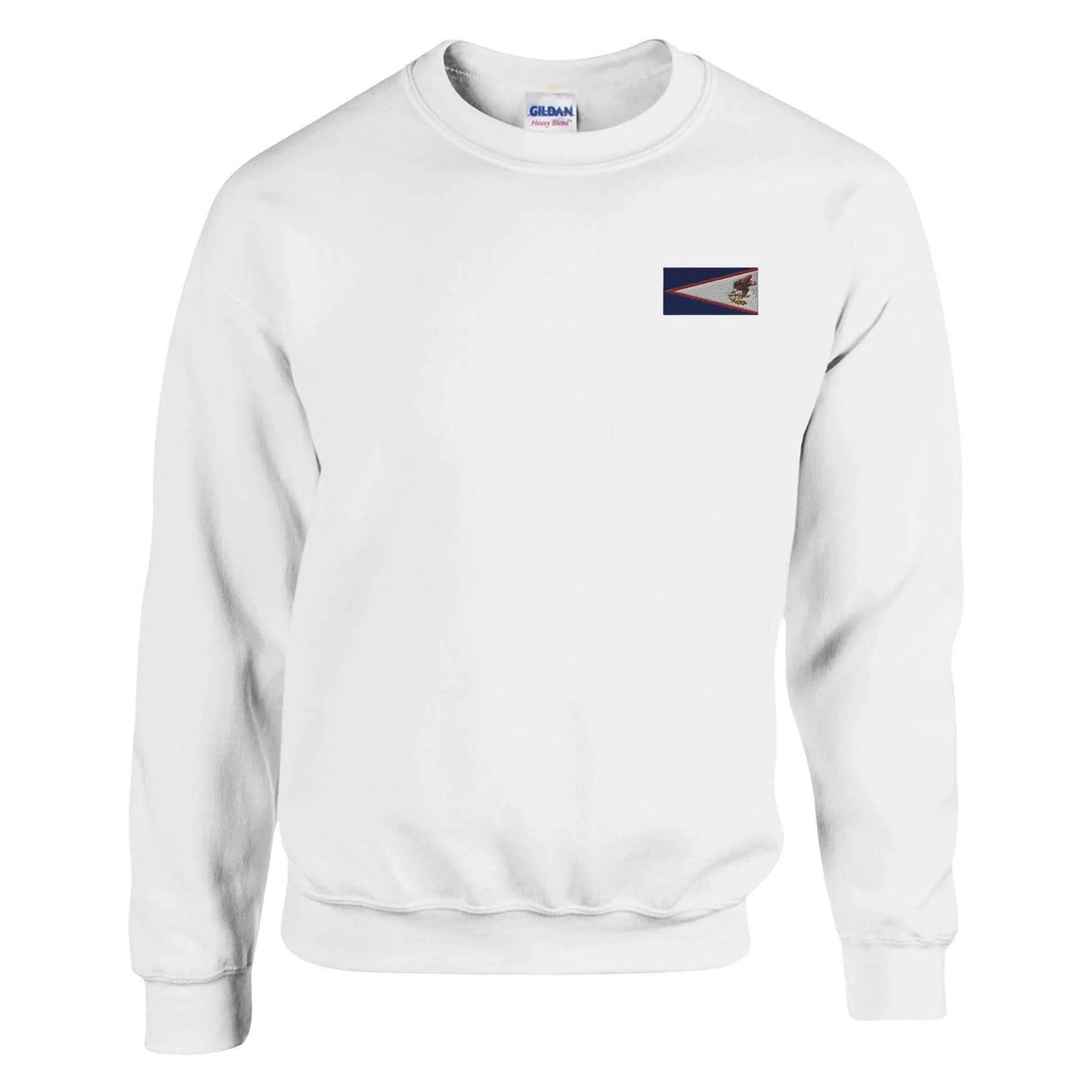 Sweat-shirt drapeau samoa américaines brodé coton mélangé