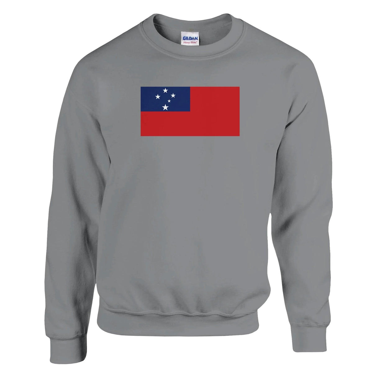 Sweat-shirt drapeau samoa coton mélangé brodé confortable