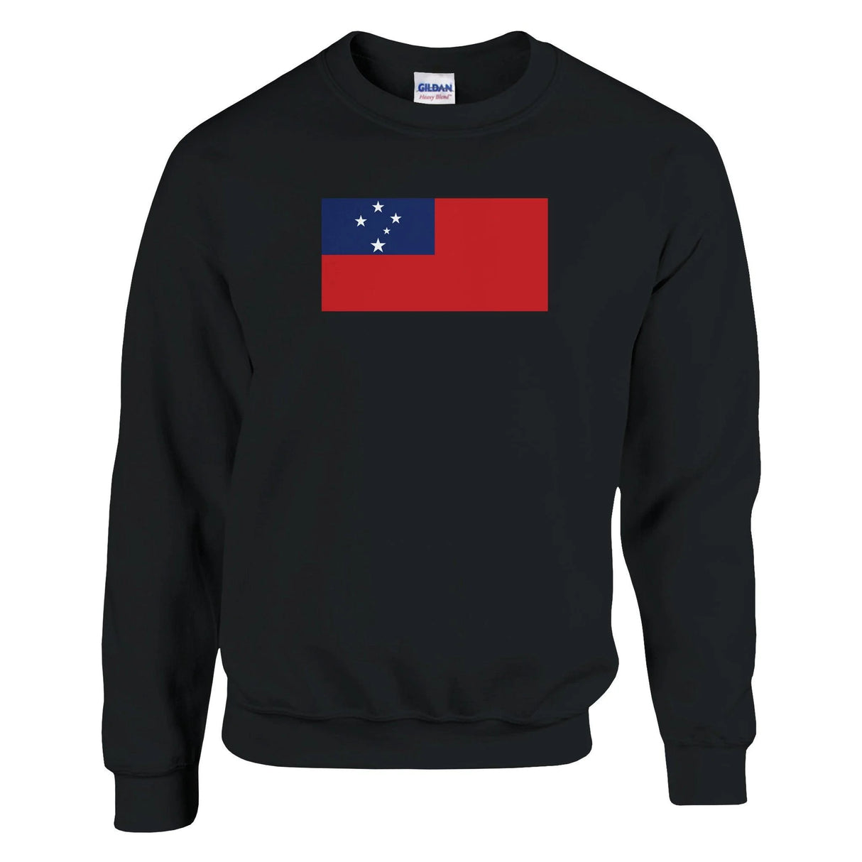Sweat-shirt drapeau samoa coton mélangé brodé confortable