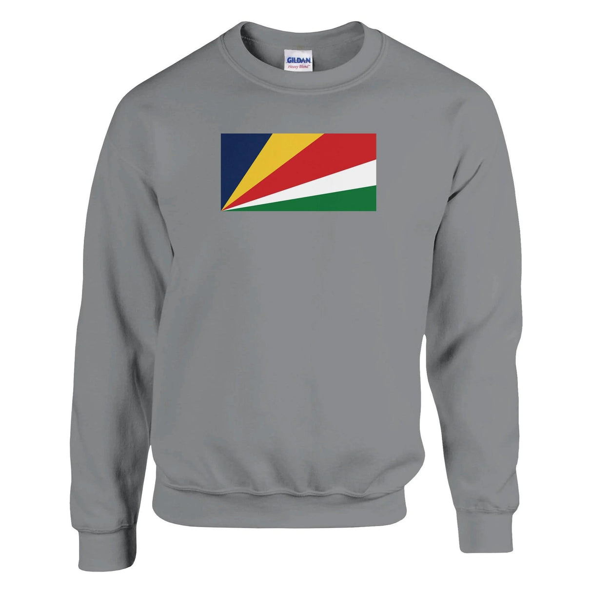 Sweat-shirt drapeau seychelles coton mélangé imprimé