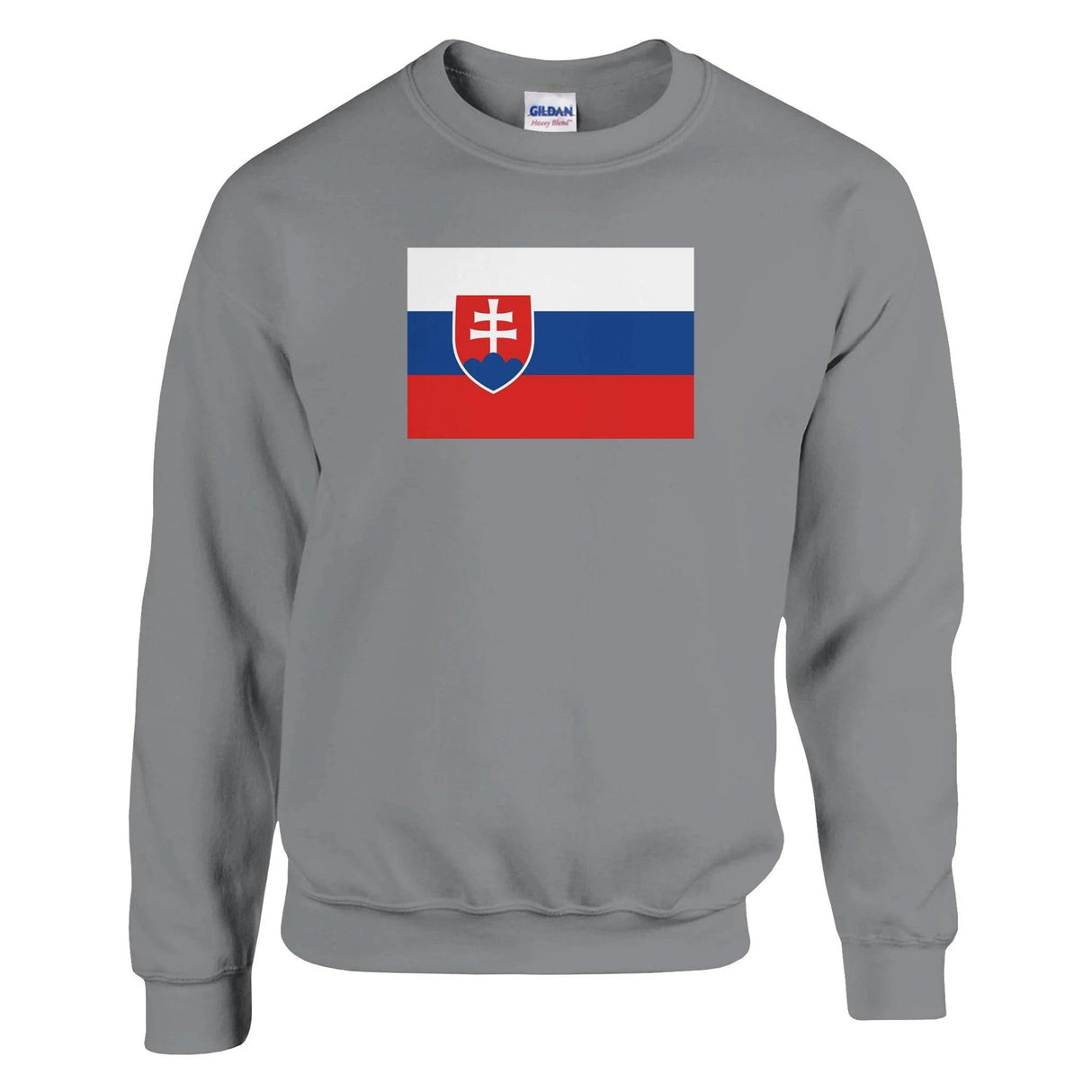 Sweat-shirt drapeau slovaquie coton mélangé brodé doux