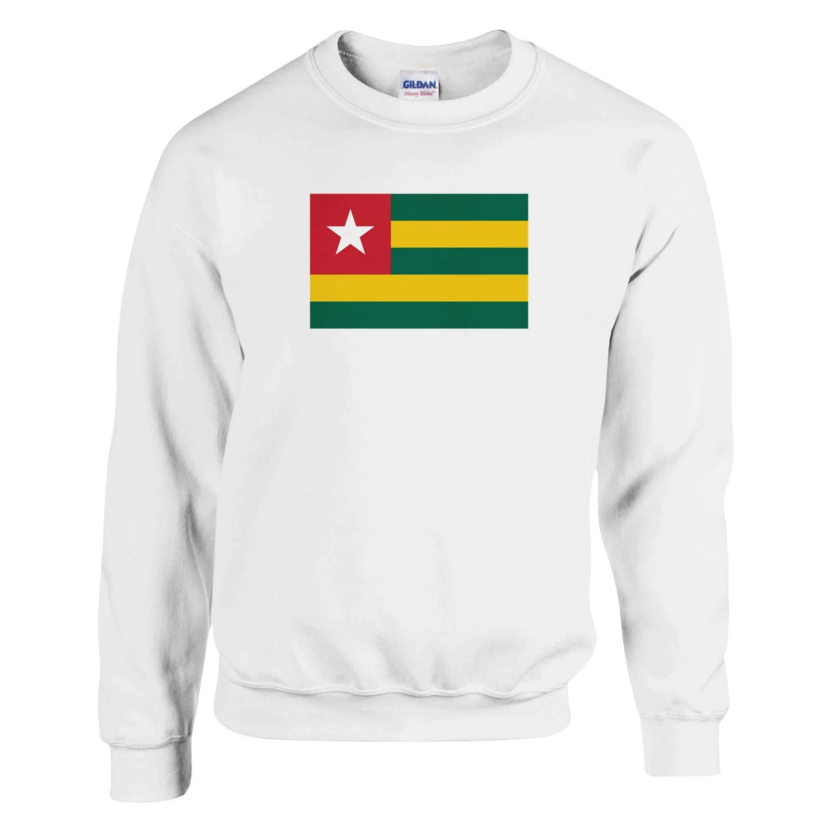 Sweat-shirt drapeau togo coton mélangé broderie douce