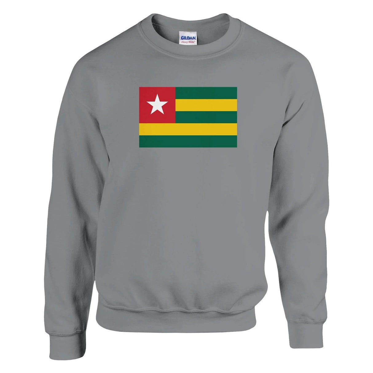 Sweat-shirt drapeau togo coton mélangé broderie douce