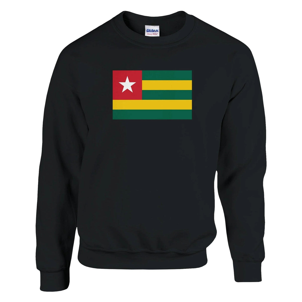 Sweat-shirt drapeau togo coton mélangé broderie douce