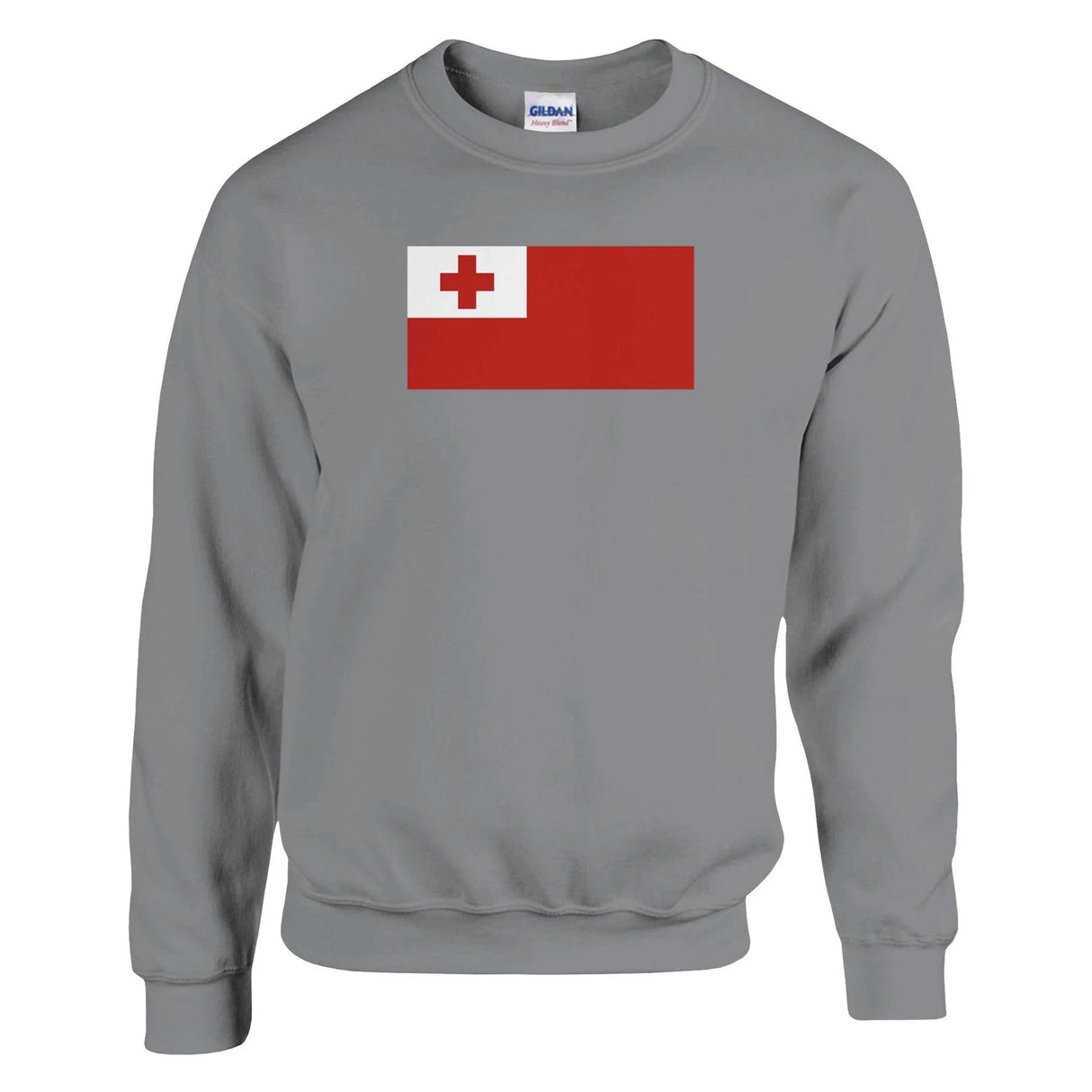 Sweat-shirt drapeau tonga coton mélangé broderie douce