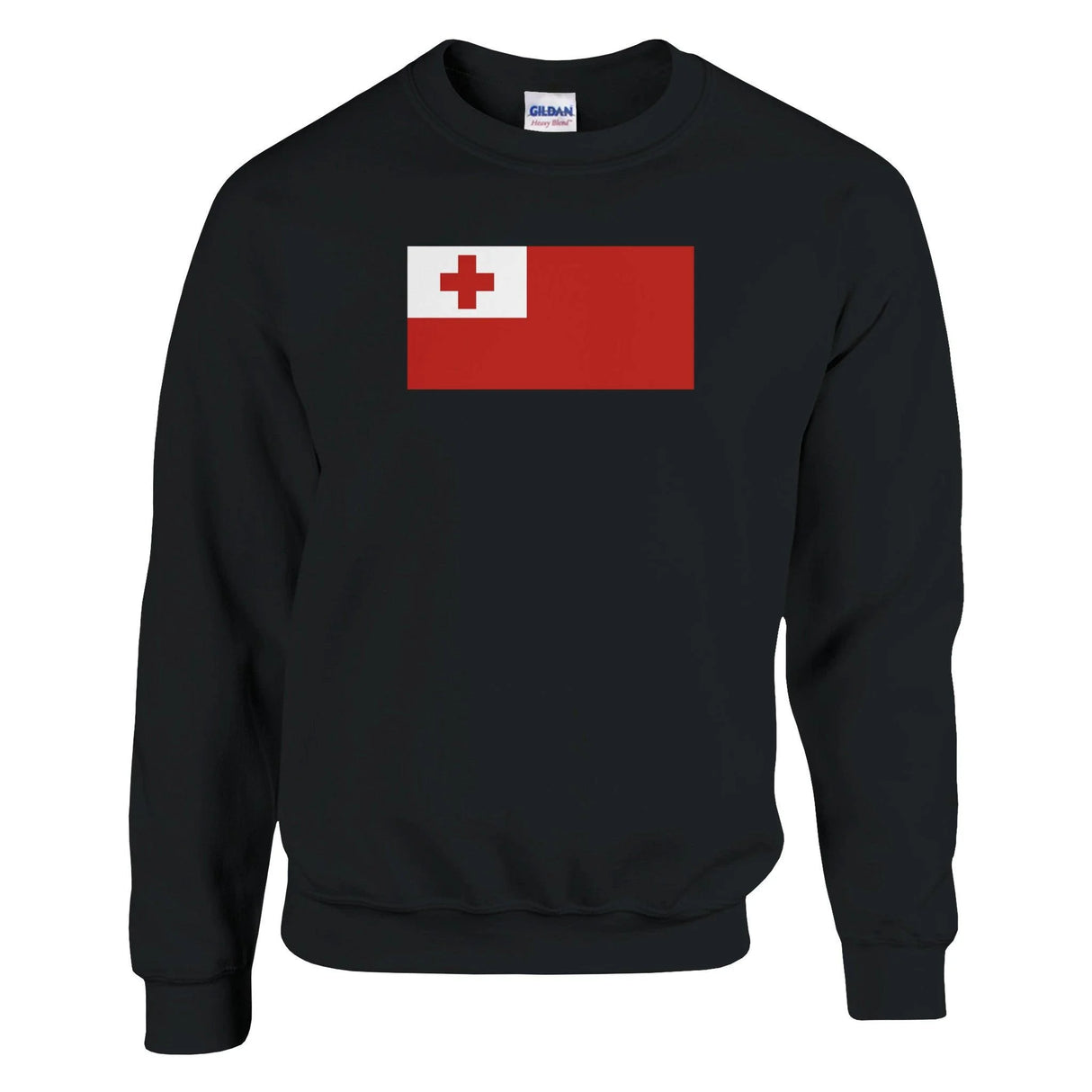 Sweat-shirt drapeau tonga coton mélangé broderie douce