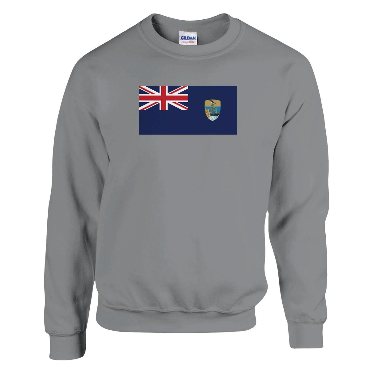 Sweat-shirt drapeau tristan da cunha coton mélangé brodé