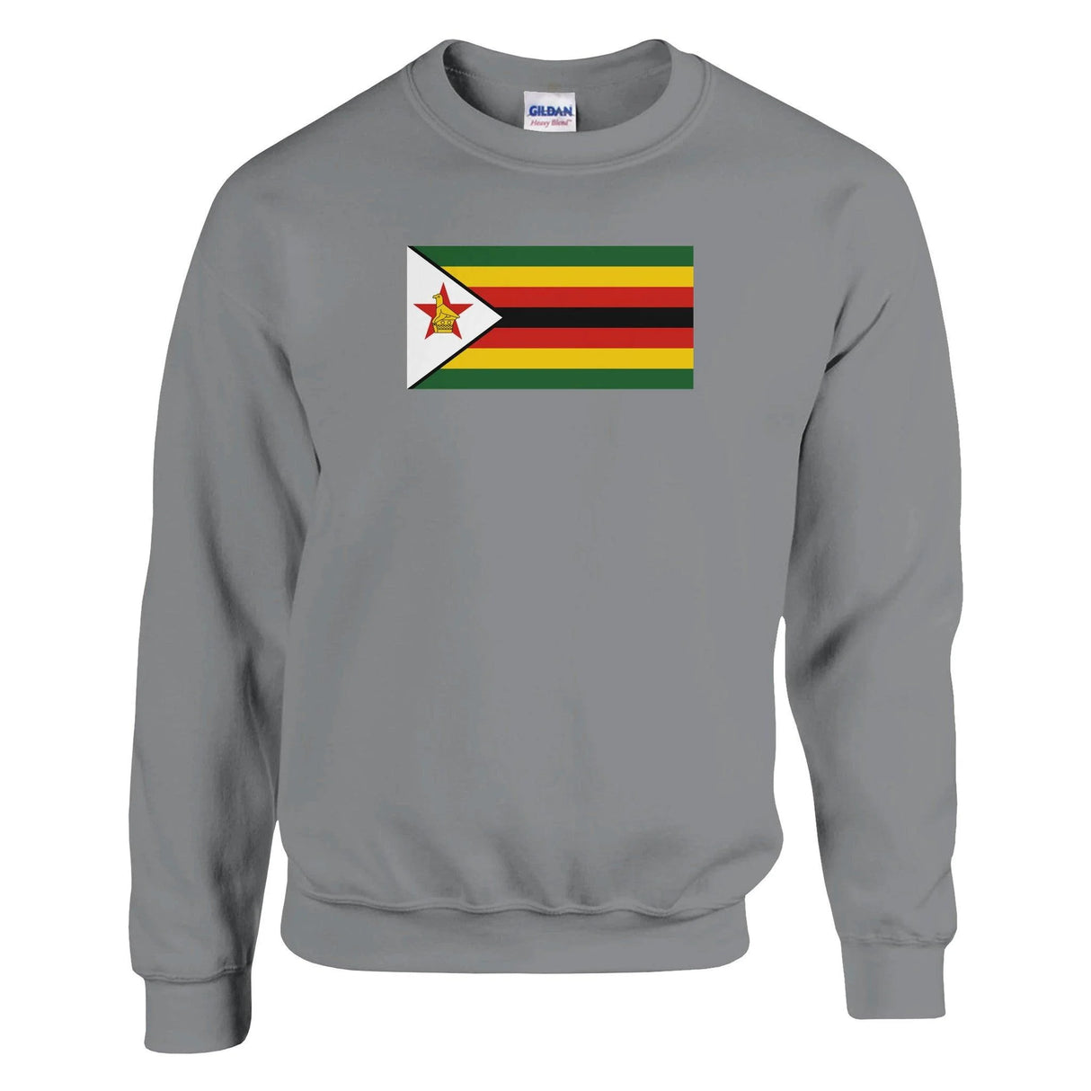 Sweat-shirt drapeau zimbabwe coton mélangé broderie douce