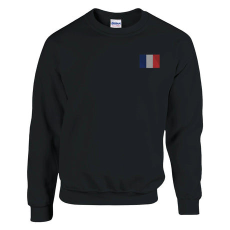 Sweat-shirt france broderie couleur coton mélangé doux