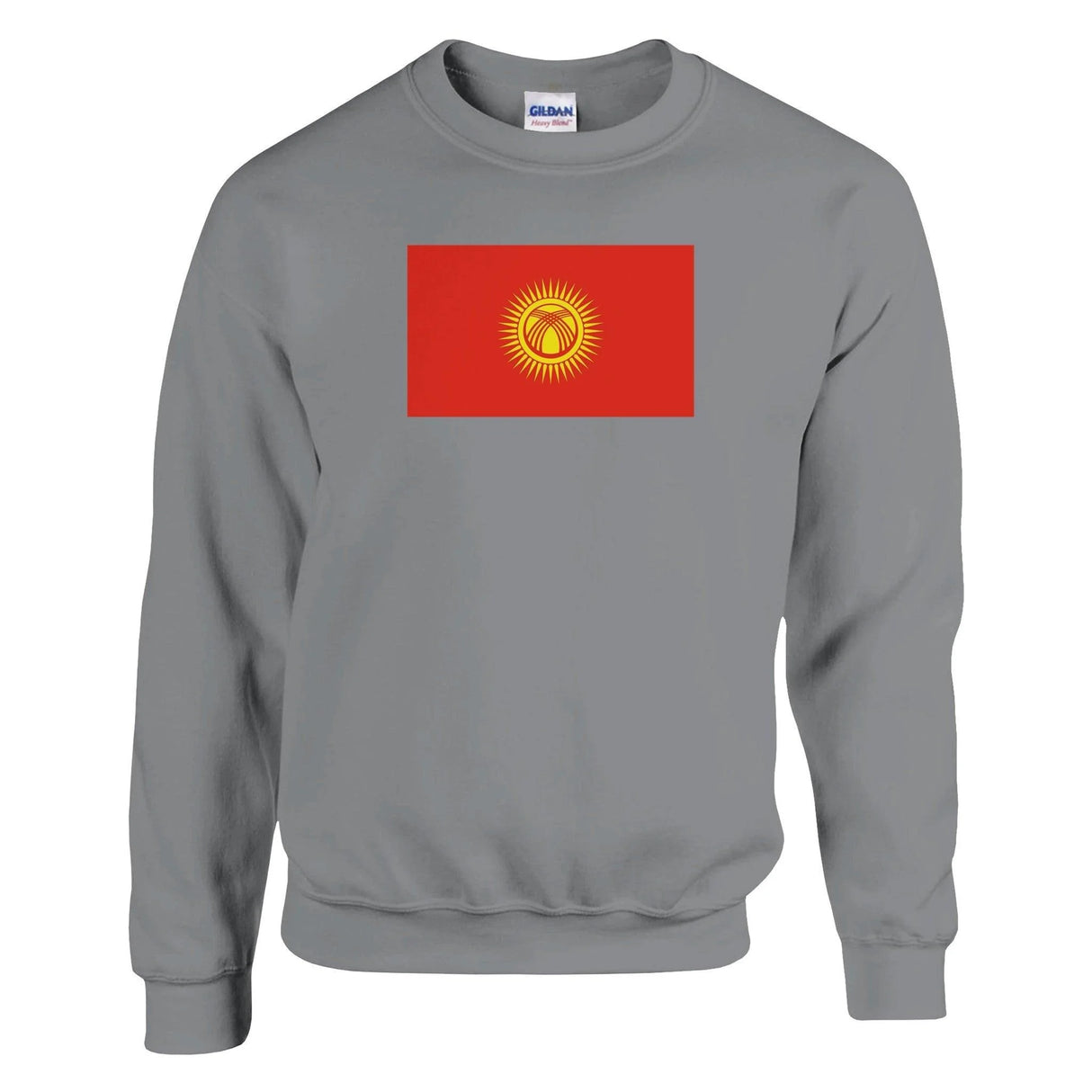 Sweat-shirt kirghizistan coton mélangé broderie couleur