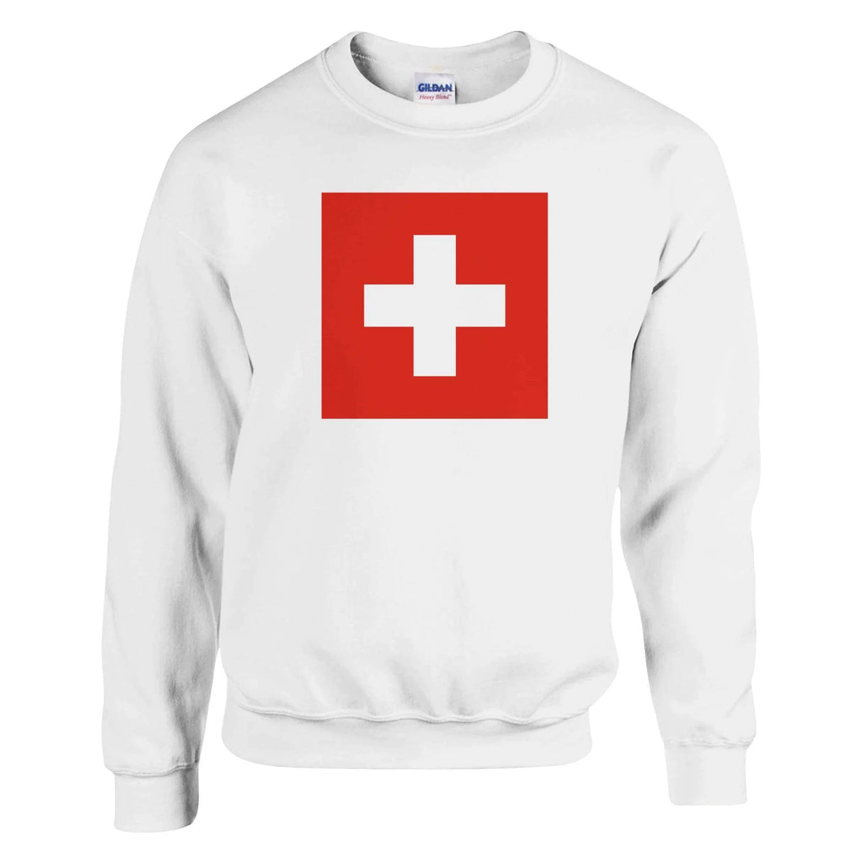 Sweat-shirt suisse armoiries mélange doux coton brodé