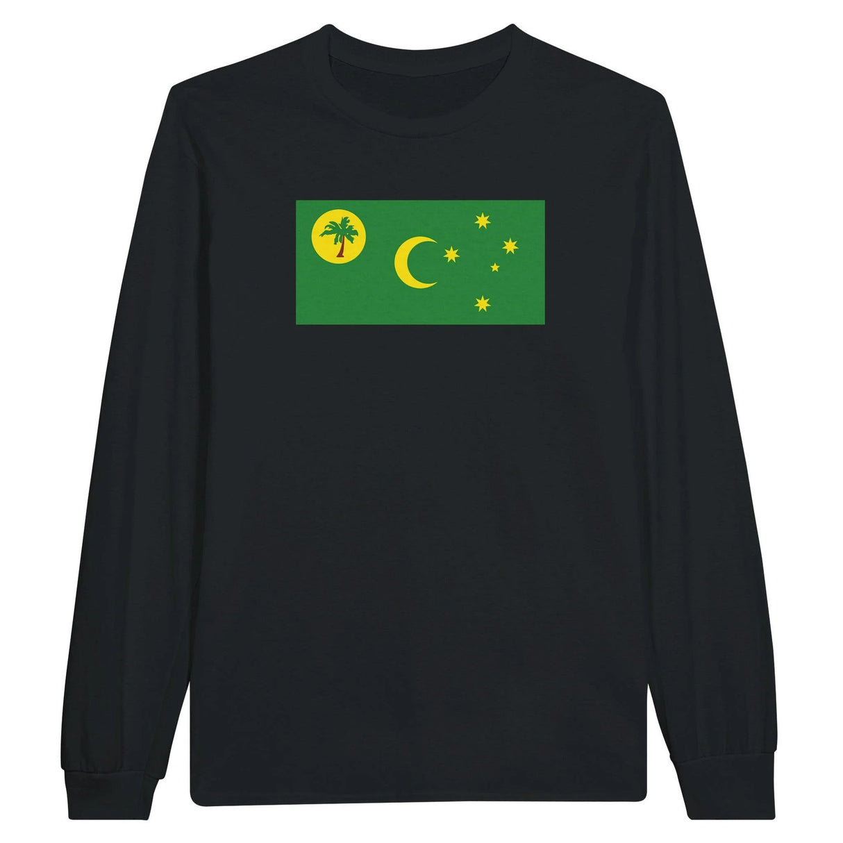 T-shirt à manches longues îles cocos coton mélangé imprimé