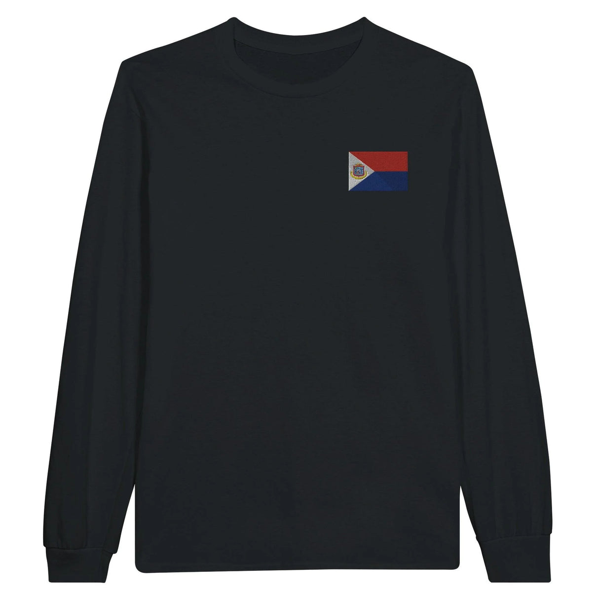 T-shirt à manches longues saint-martin coton broderie couleur