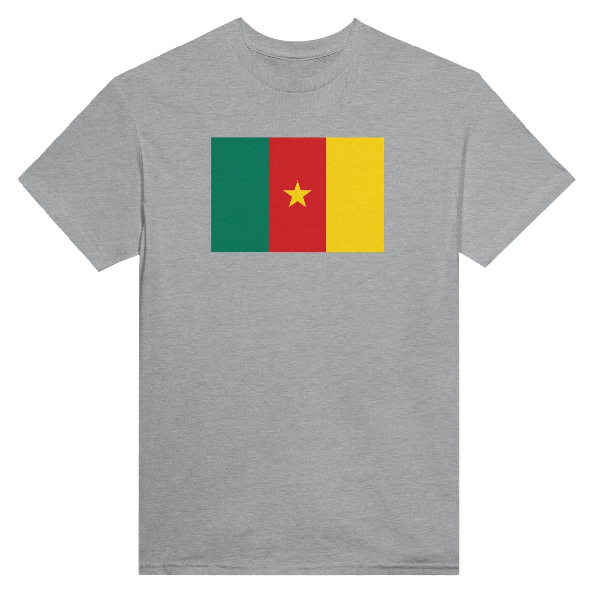 T-shirt cameroun brodé coton mélangé couleurs patriotiques