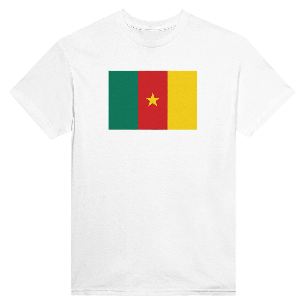 T-shirt cameroun brodé coton mélangé couleurs patriotiques