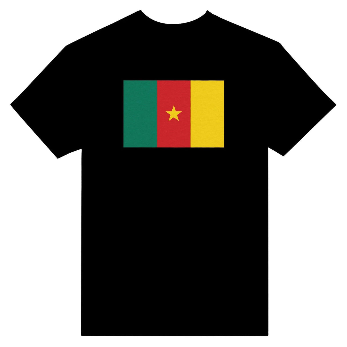 T-shirt cameroun brodé coton mélangé couleurs patriotiques