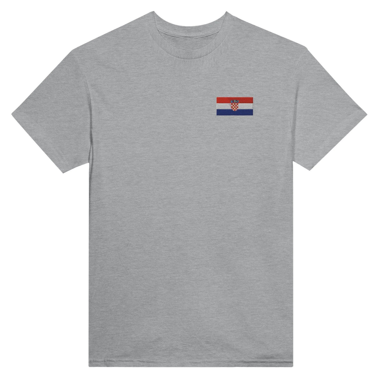 T-shirt croatie broderie couleur en coton épais mélangé