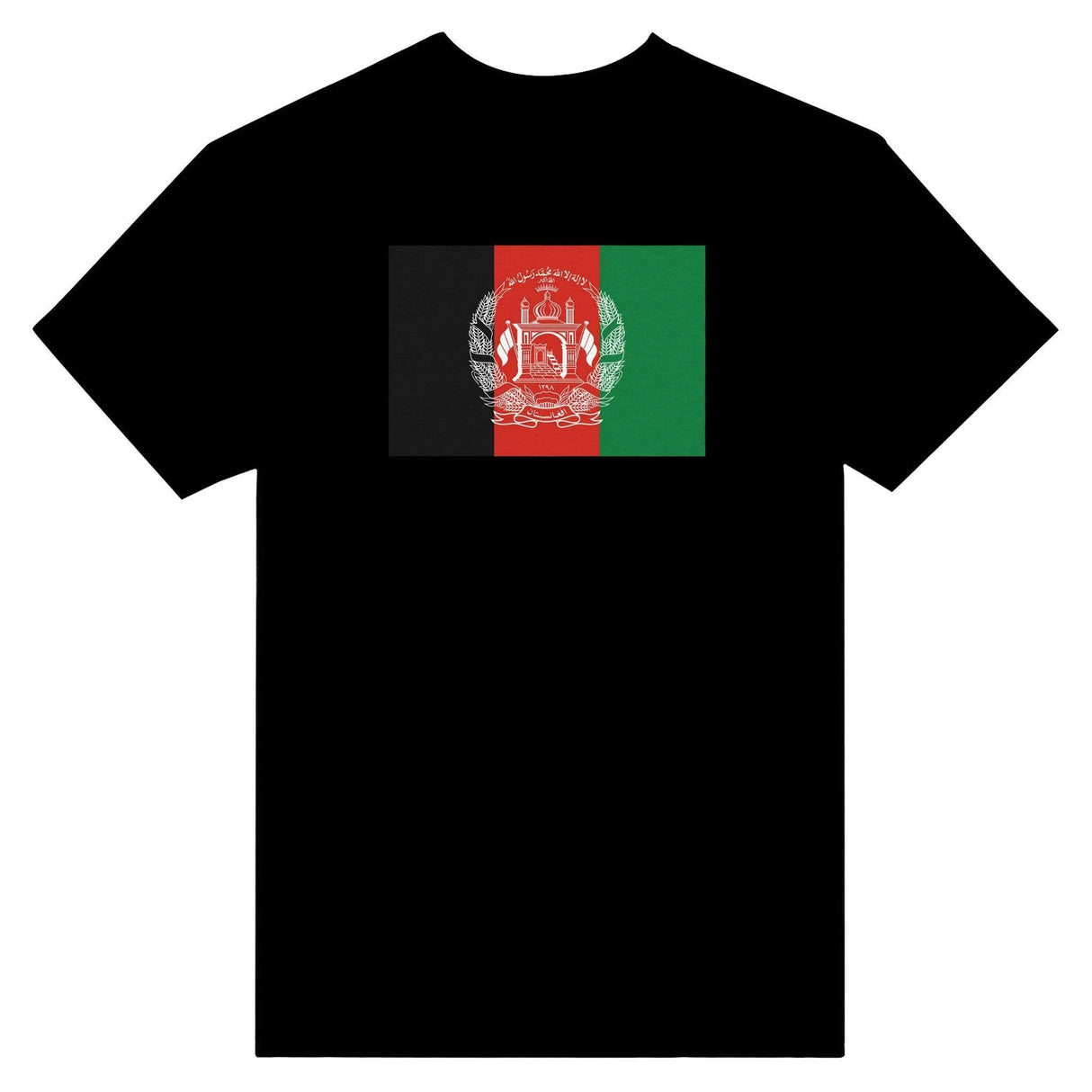 T-shirt drapeau afghanistan coton mélangé brodé manches longues