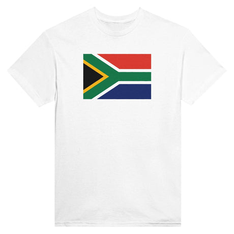T-shirt drapeau afrique du sud brodé en coton mélangé