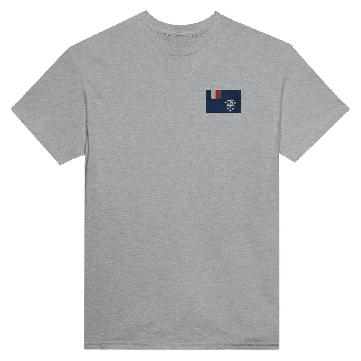 T-shirt drapeau antarctique française broderie coton douceur
