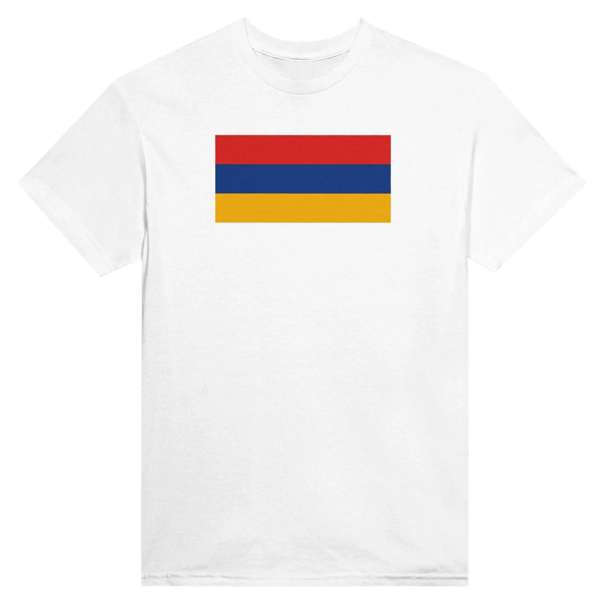 T-shirt drapeau arménie brodé en coton épais mélangé