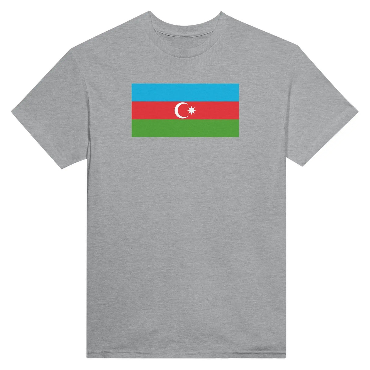 T-shirt drapeau azerbaïdjan brodé en coton mélangé