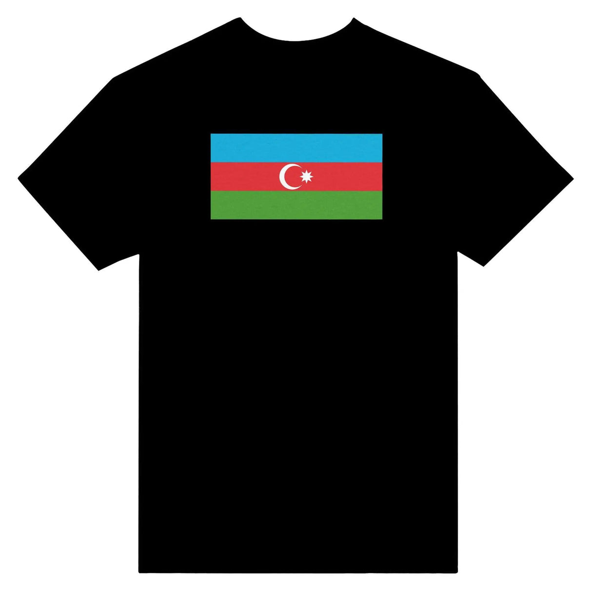 T-shirt drapeau azerbaïdjan brodé en coton mélangé