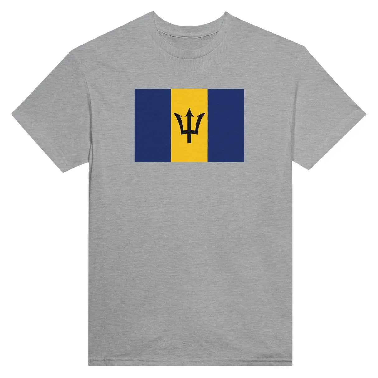 T-shirt drapeau barbade brodé en coton mélangé élégant