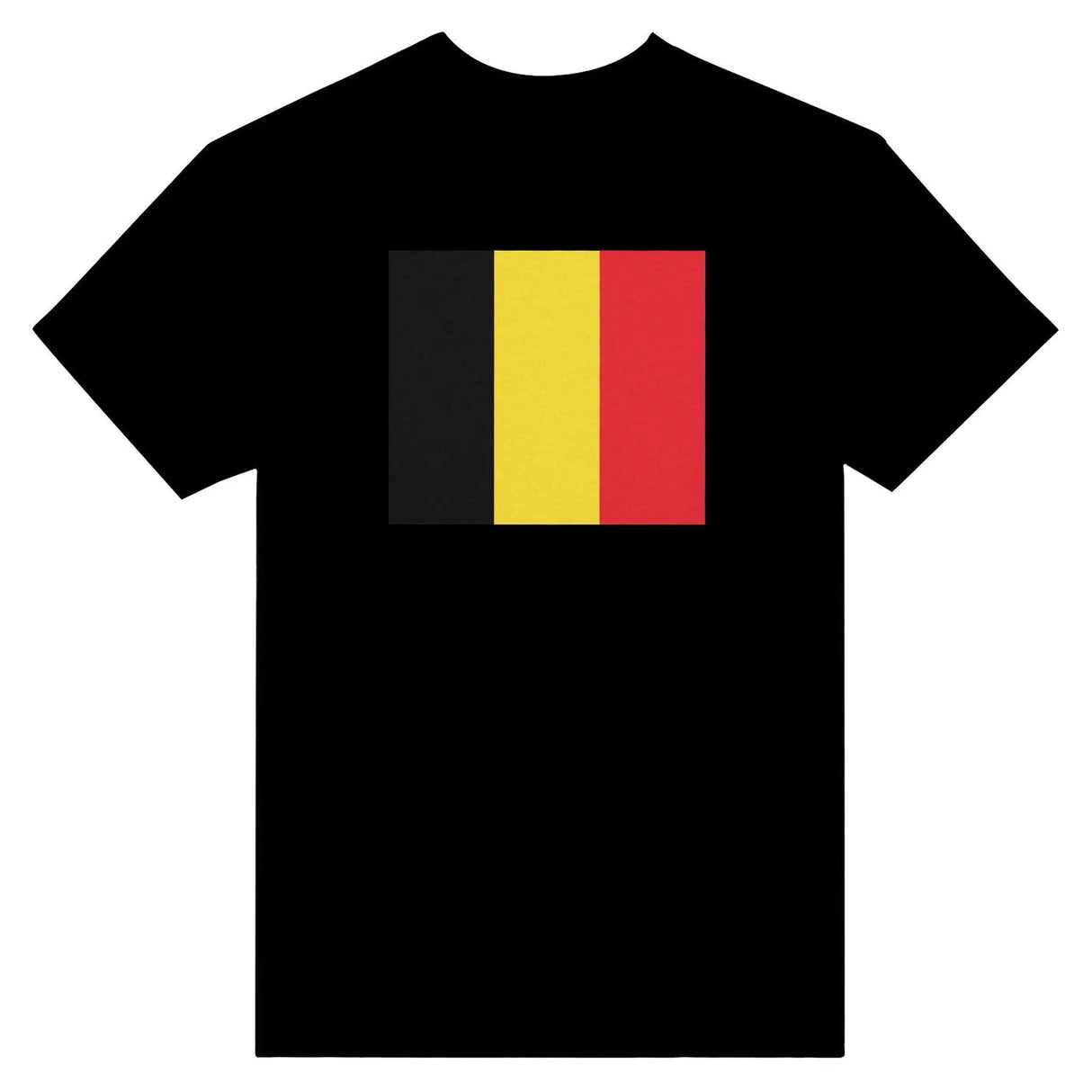 T-shirt drapeau belgique brodé coton mélangé élégant