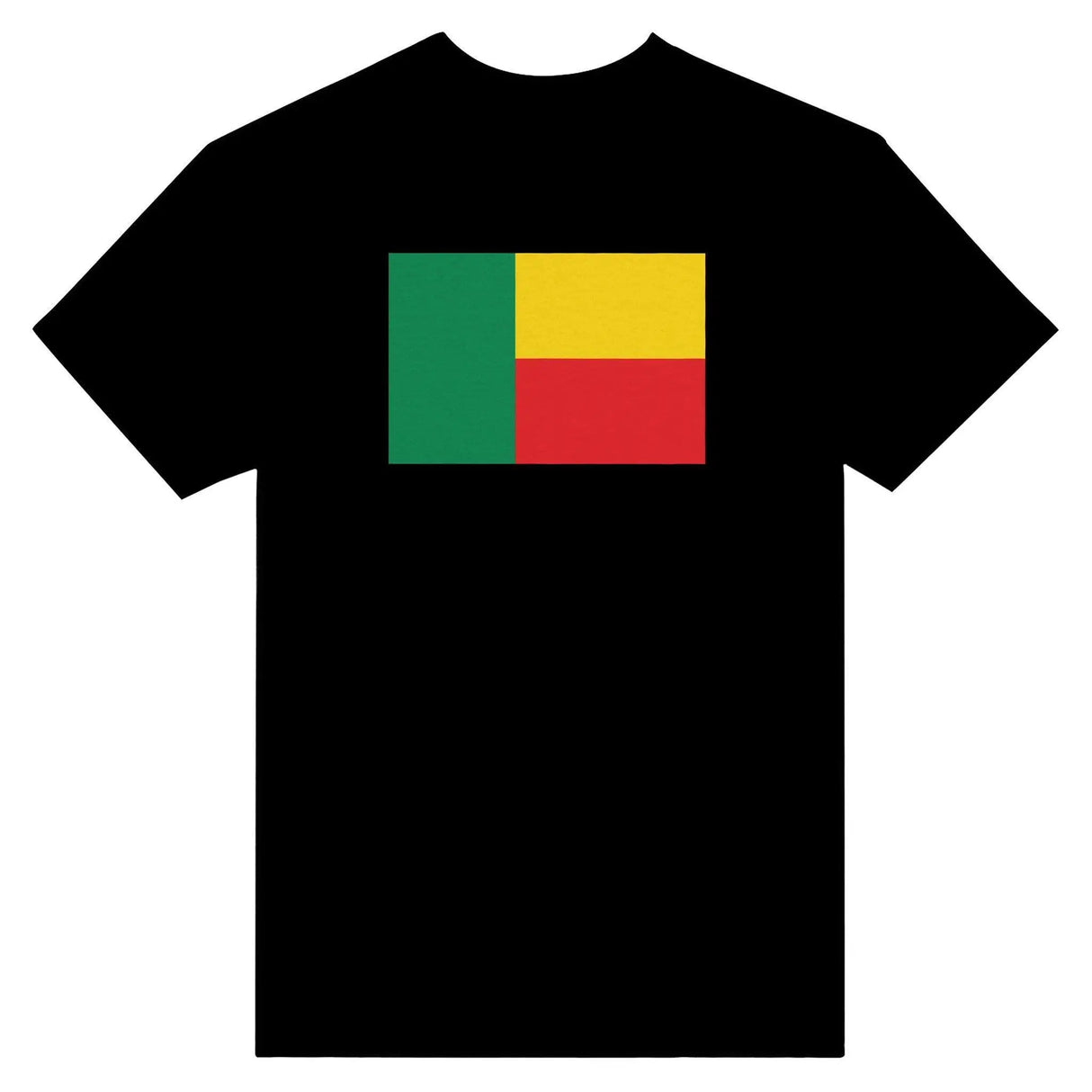 T-shirt drapeau bénin coton mélangé brodé manches longues