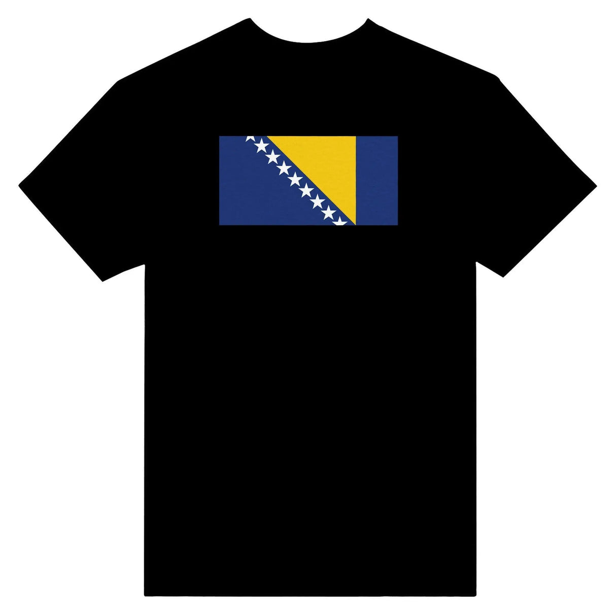 T-shirt drapeau bosnie-herzégovine coton mélangé brodé