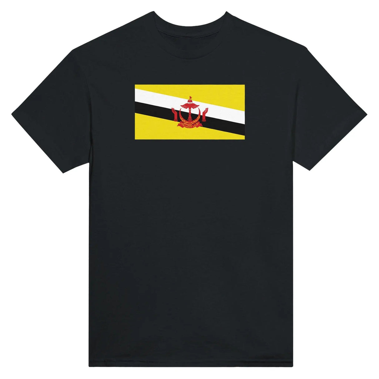 T-shirt drapeau brunei coton mélangé brodé manches longues