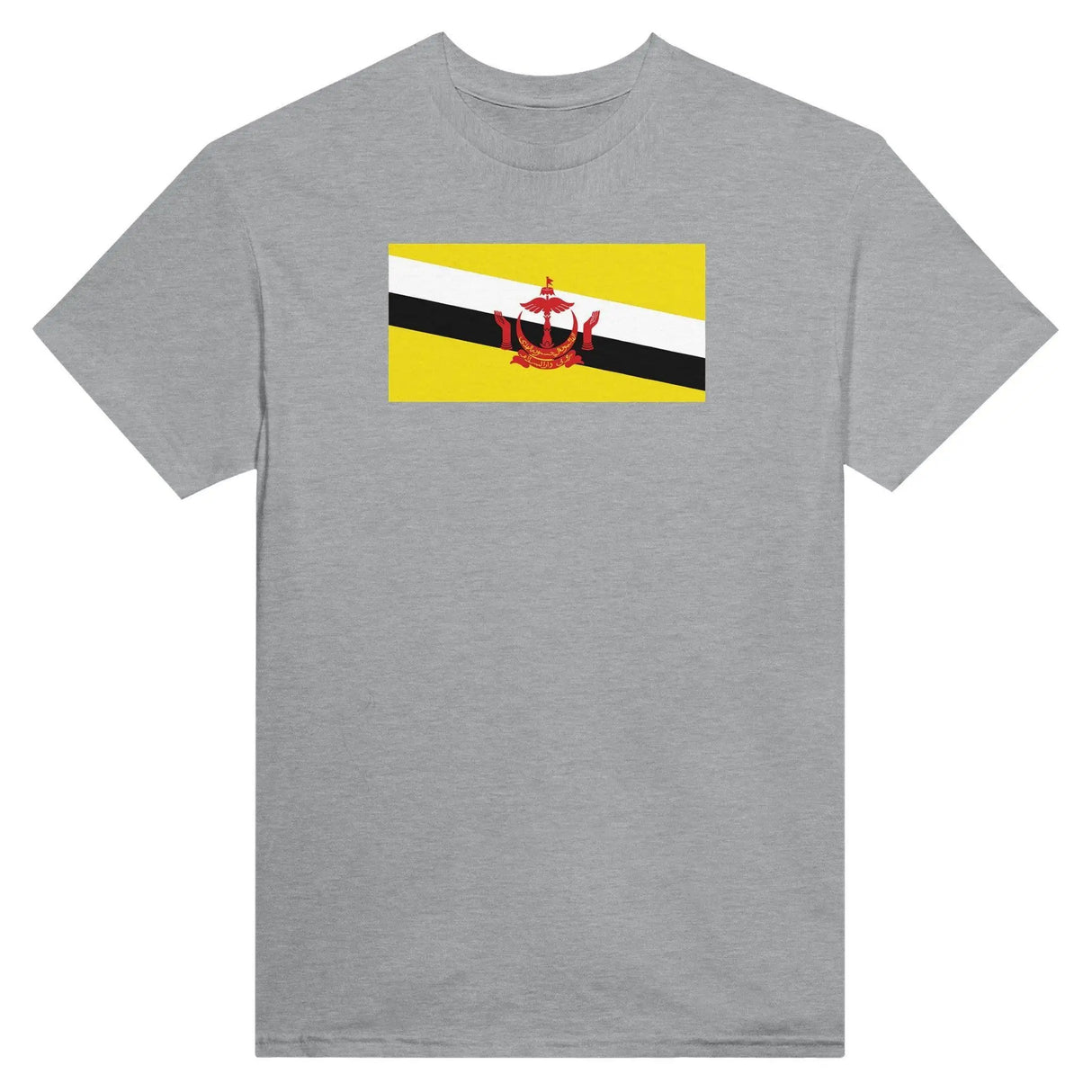 T-shirt drapeau brunei coton mélangé brodé manches longues