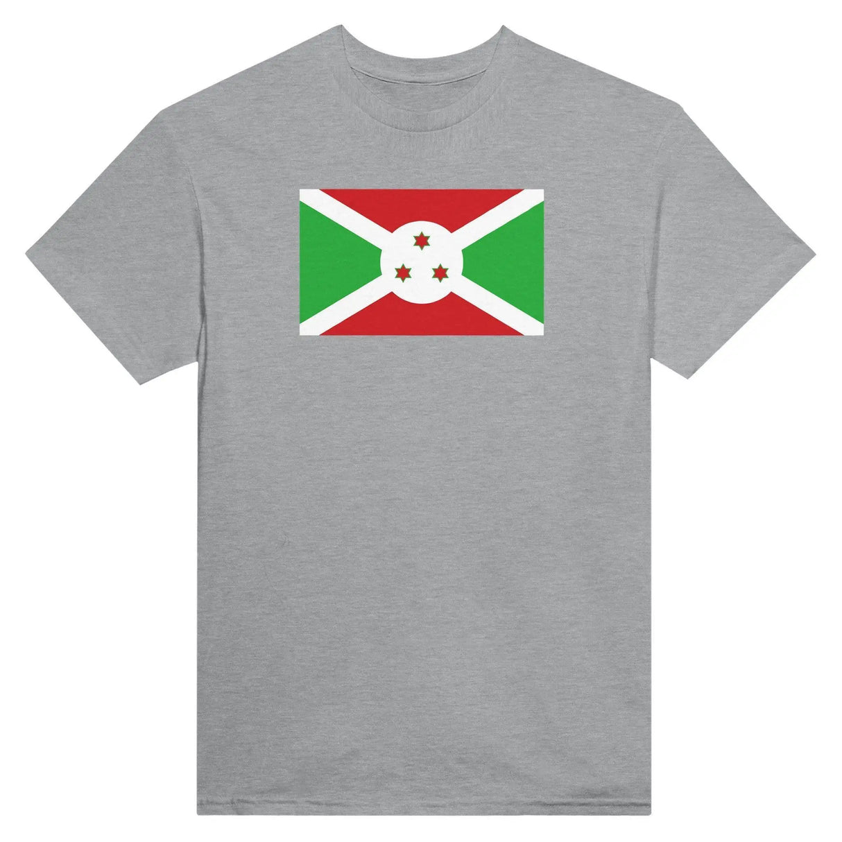 T-shirt drapeau burundi brodé en coton mélangé
