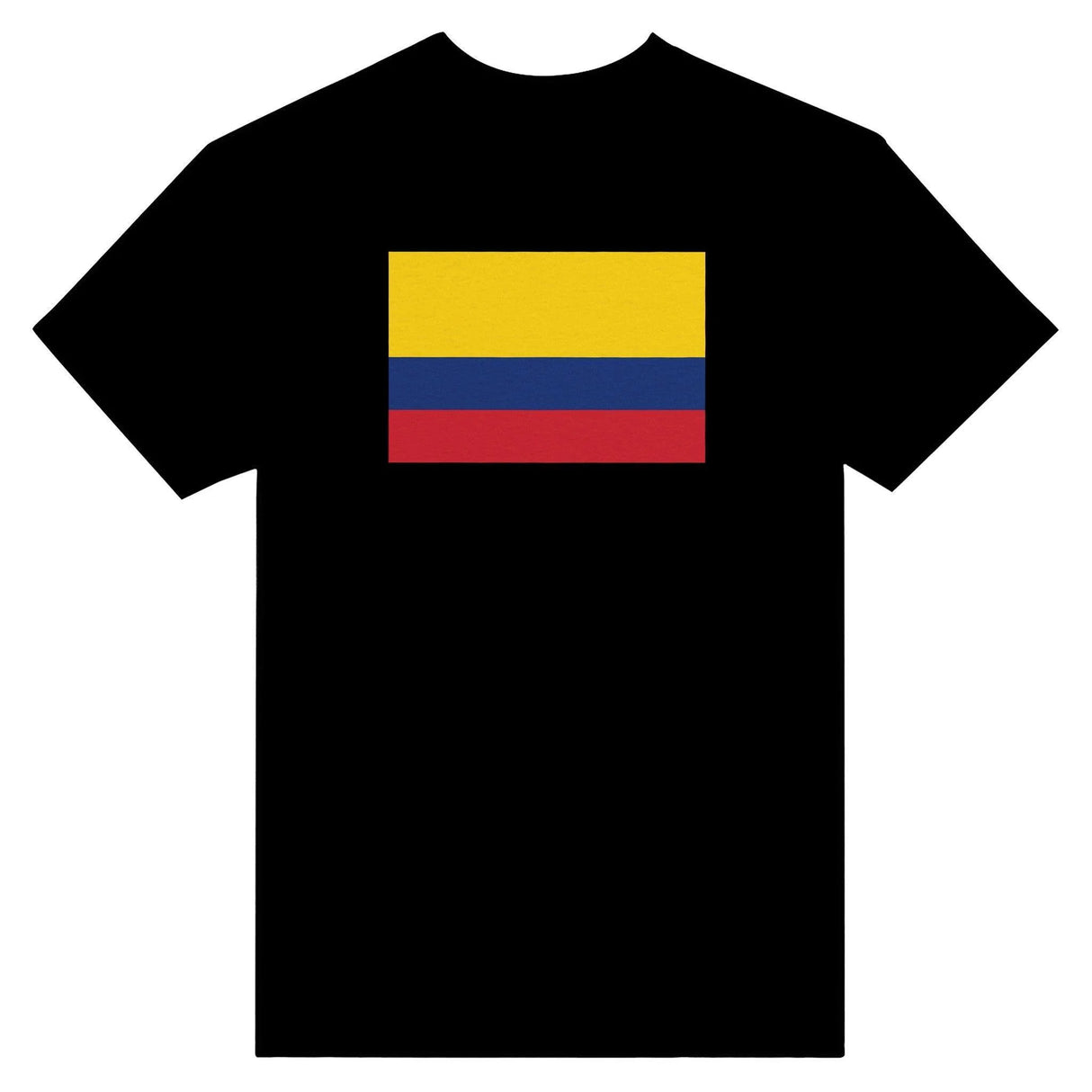 T-shirt drapeau colombie coton mélangé brodé manches longues