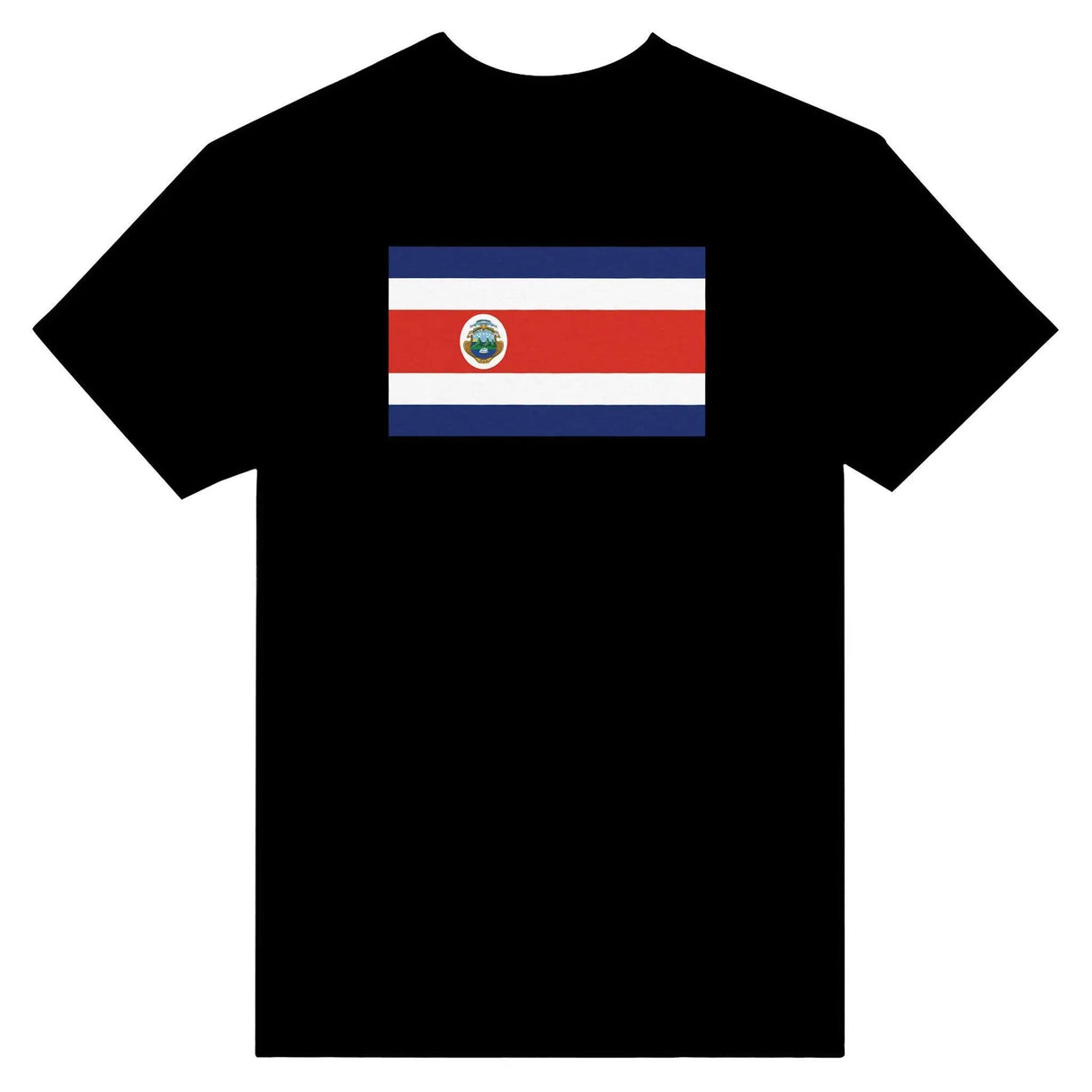 T-shirt drapeau costa rica brodé coton mélangé élégant