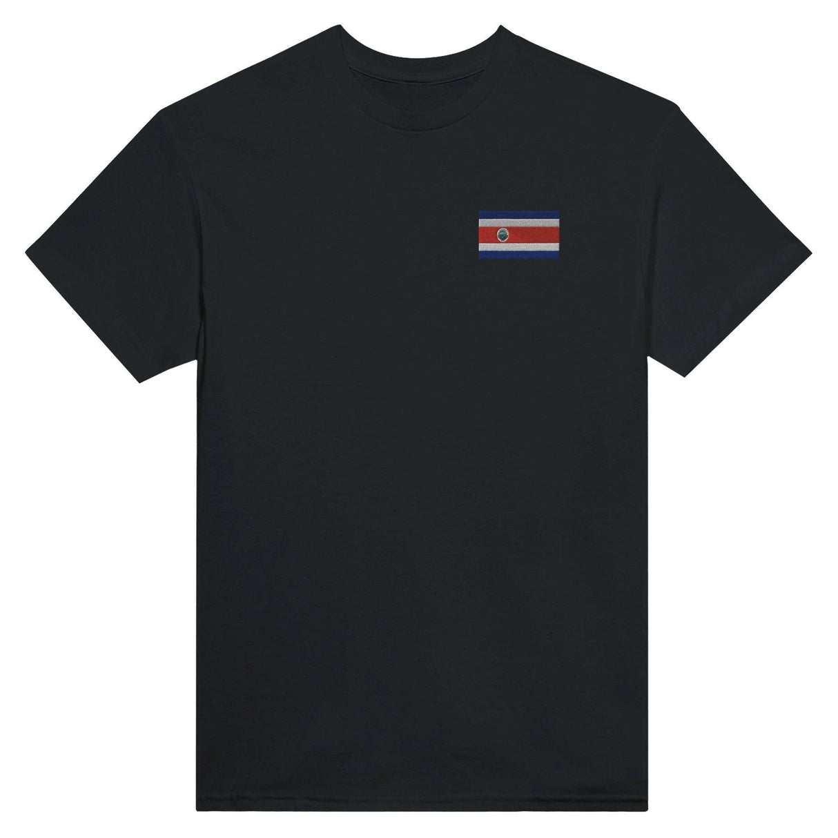T-shirt drapeau costa rica broderie couleur coton épais