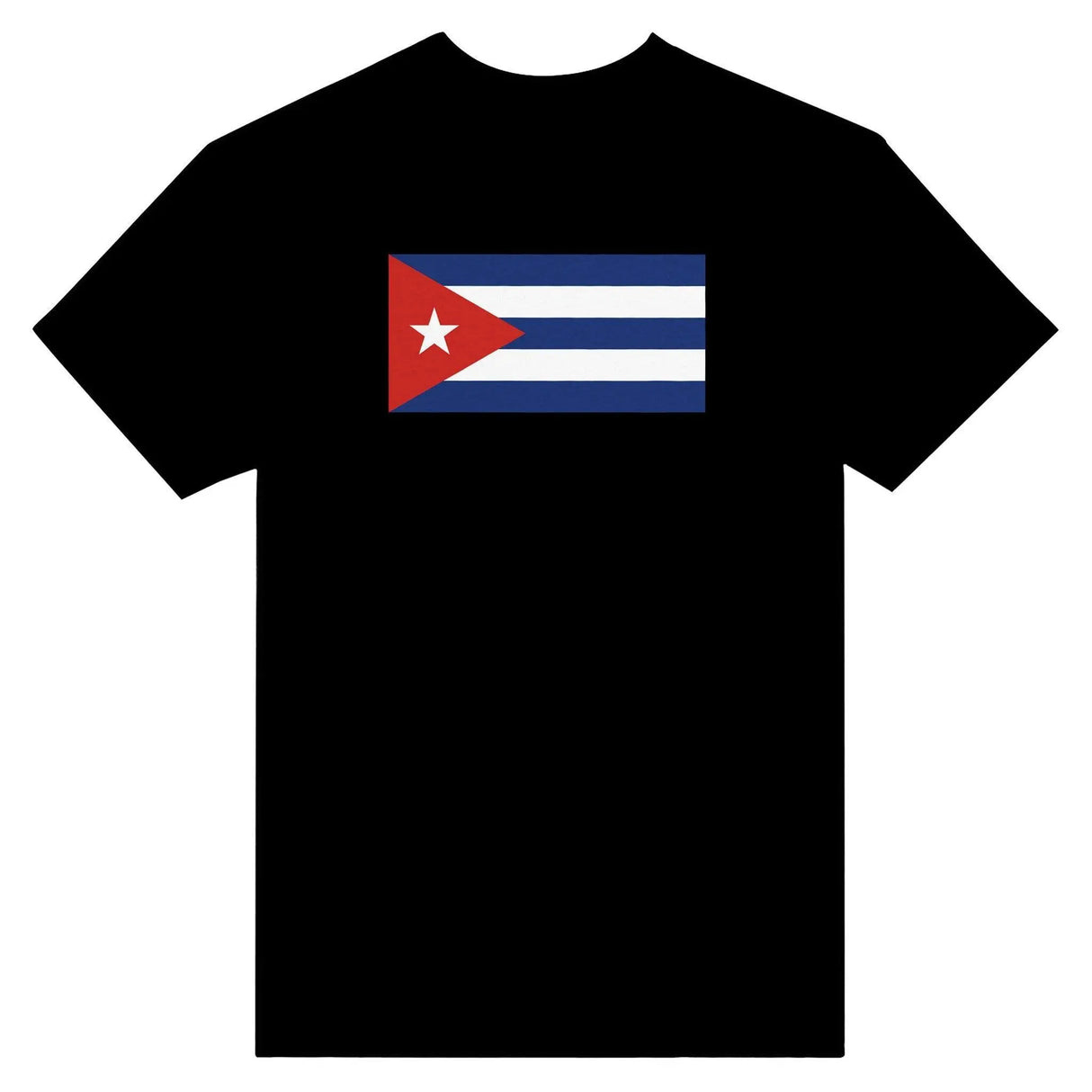 T-shirt drapeau cuba coton mélangé brodé manches longues