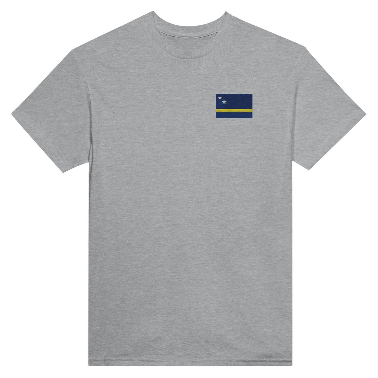 T-shirt drapeau curaçao broderie couleur coton épais