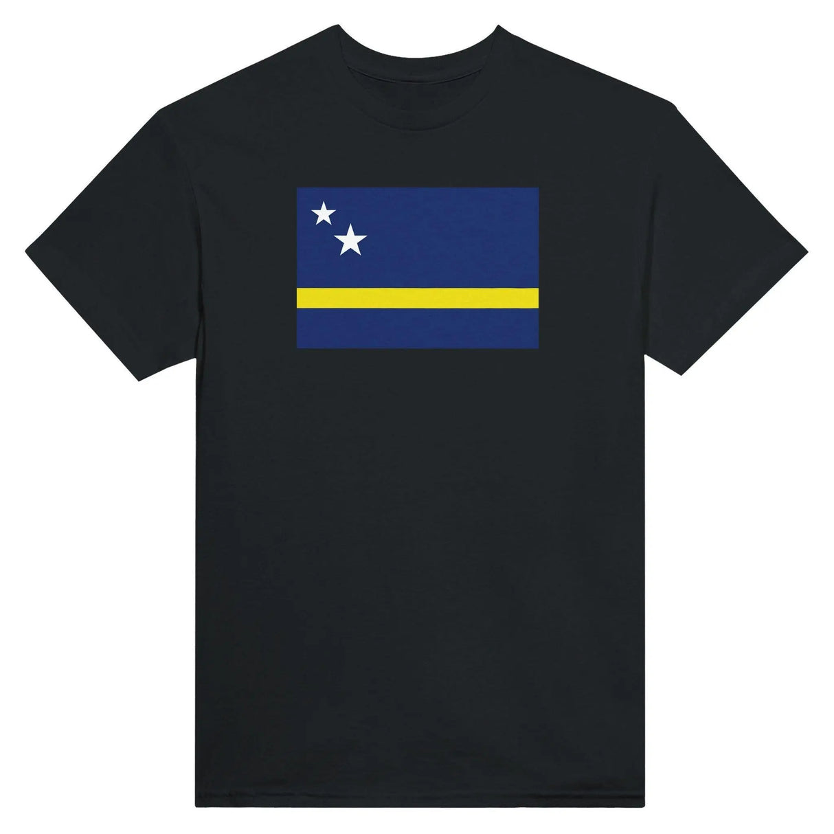 T-shirt drapeau curaçao coton mélangé broderie élégante